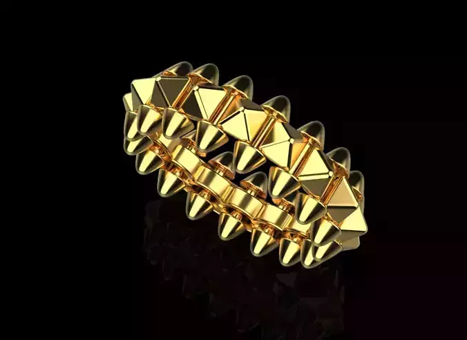 trendy pyramid ring