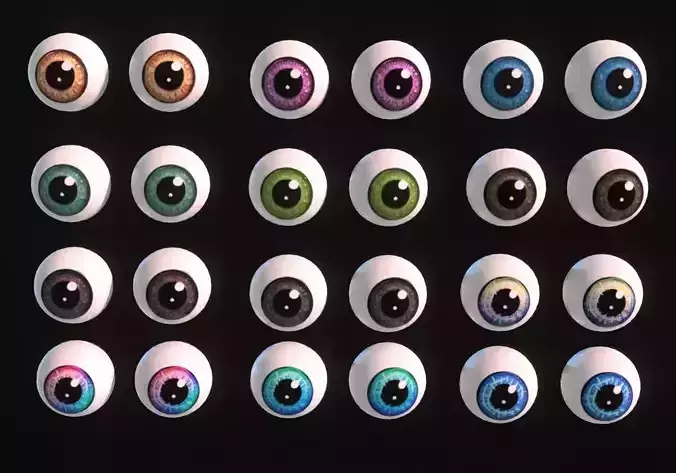12 eye textures pack