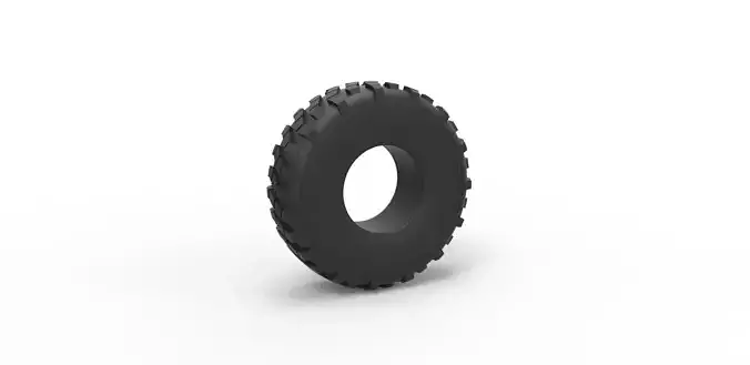 Military truck tire 6 Scale 1 to 25
