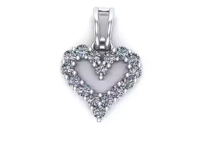 Tifany heart pendant diamond