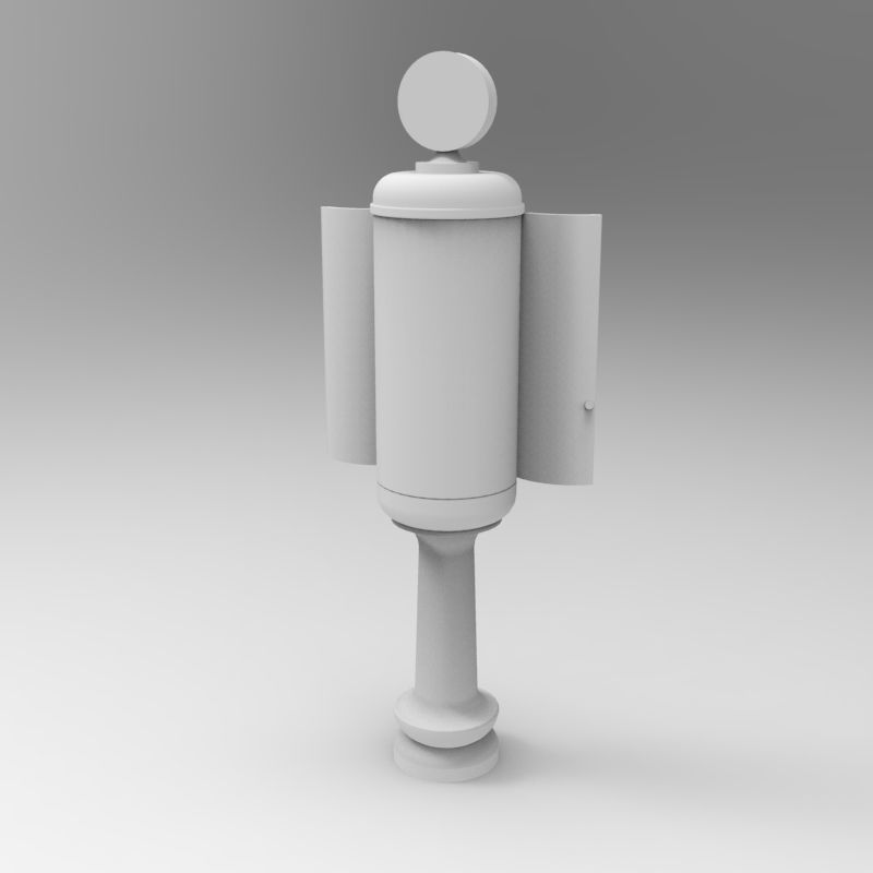 Gas Station Pump 1935-1940 - 1-35 scale diorama accessory 3D print model_17