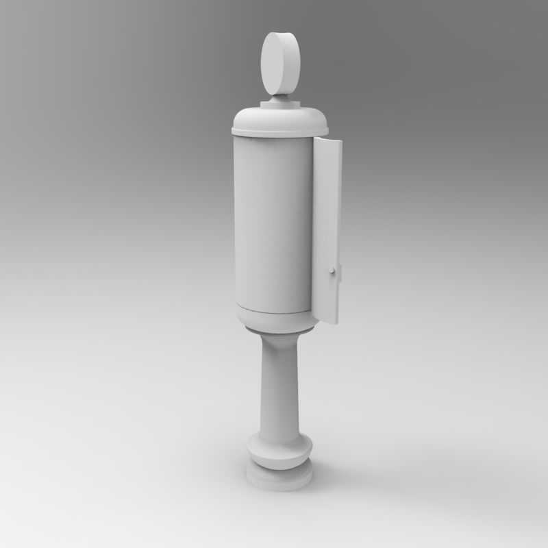 Gas Station Pump 1935-1940 - 1-35 scale diorama accessory 3D print model_8