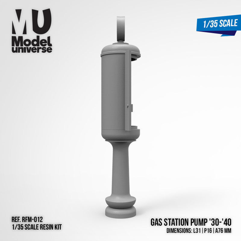 Gas Station Pump 1935-1940 - 1-35 scale diorama accessory 3D print model_2