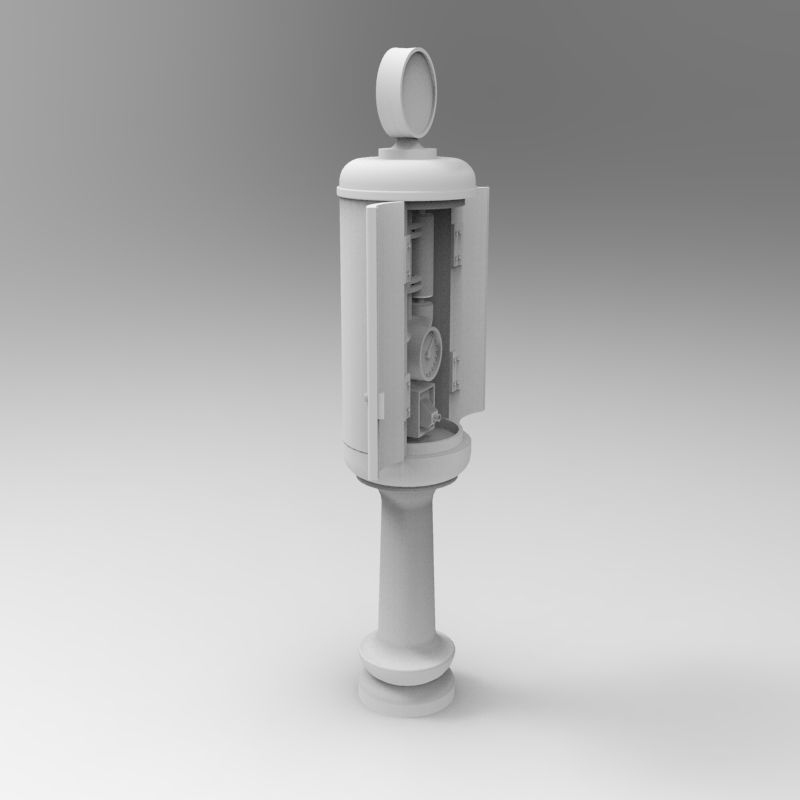 Gas Station Pump 1935-1940 - 1-35 scale diorama accessory 3D print model_9