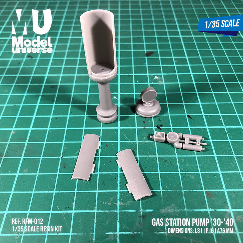 Gas Station Pump 1935-1940 - 1-35 scale diorama accessory 3D print model_5