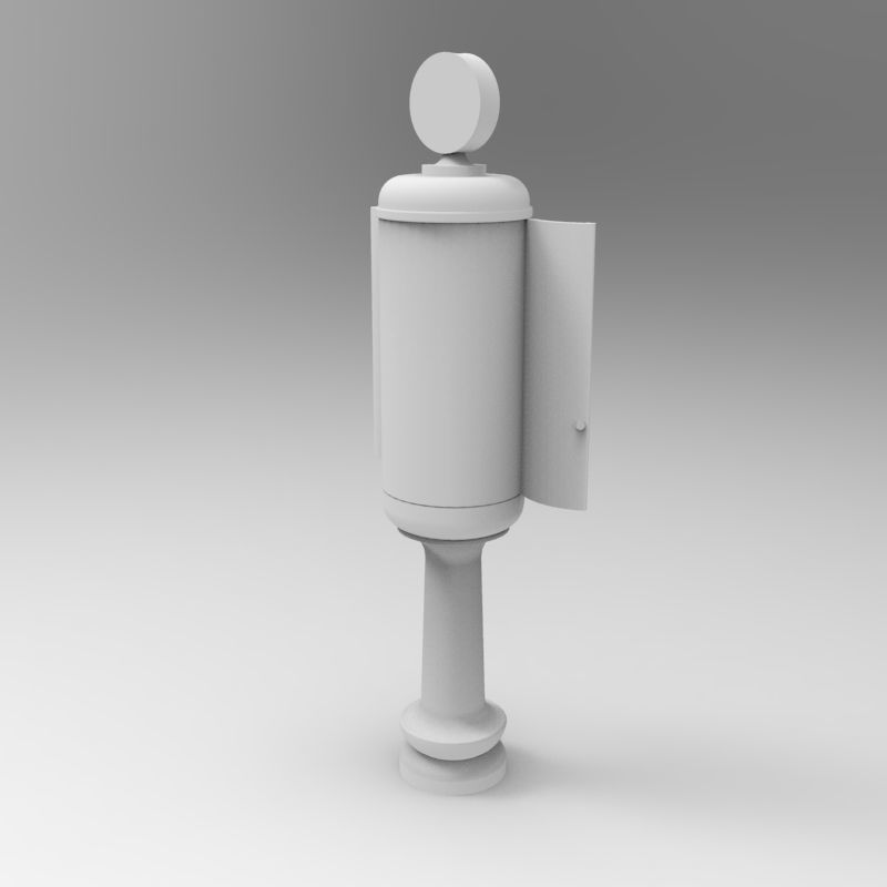 Gas Station Pump 1935-1940 - 1-35 scale diorama accessory 3D print model_6