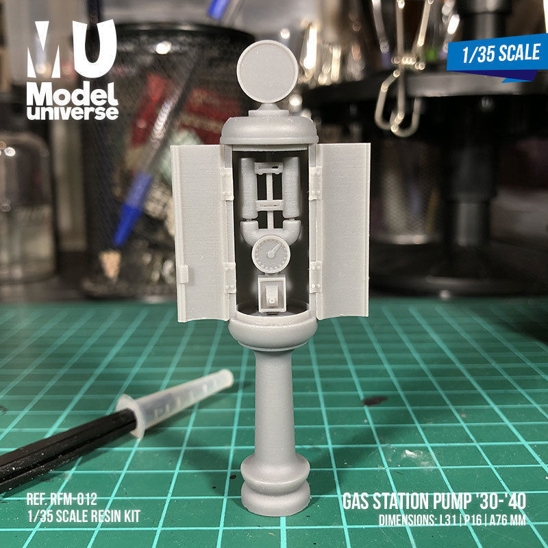 Gas Station Pump 1935-1940 - 1-35 scale diorama accessory 3D print model_4