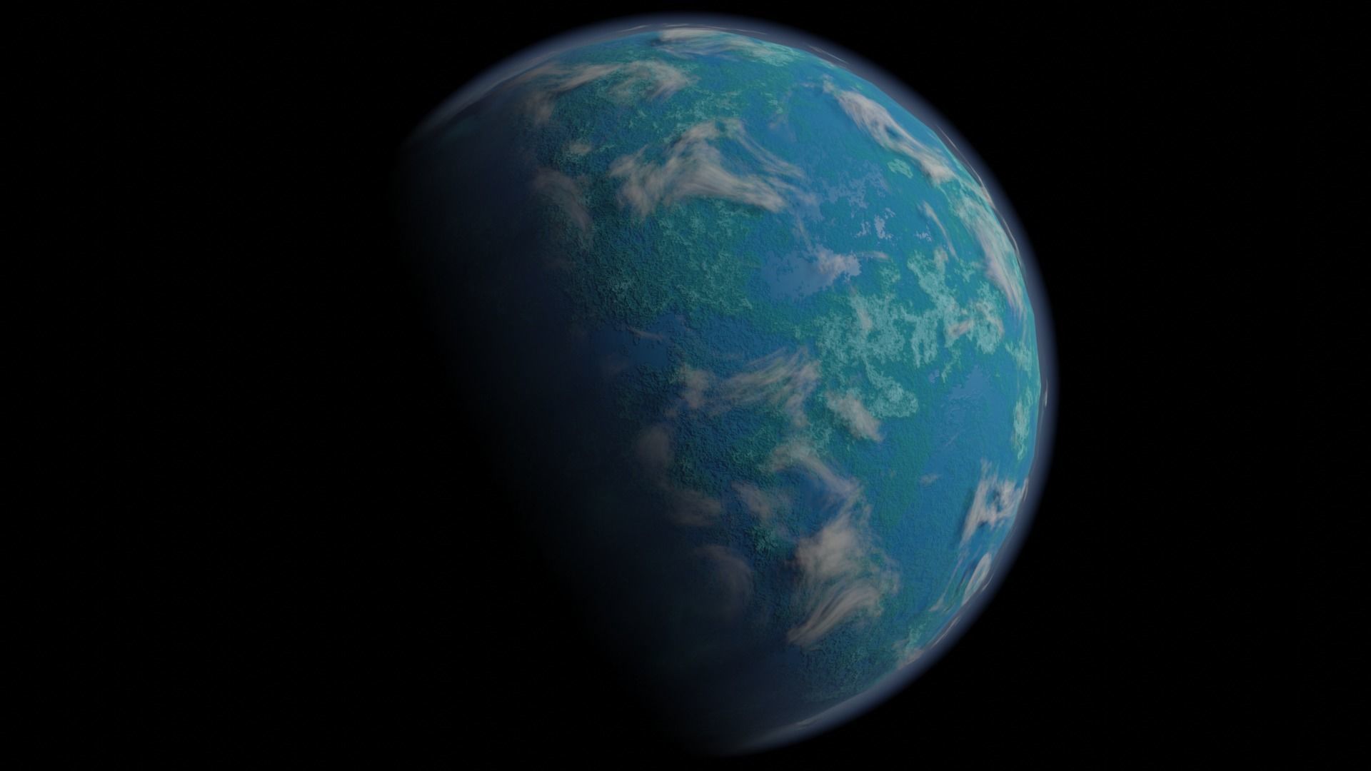 Ice Planet Low-poly 3D model_1