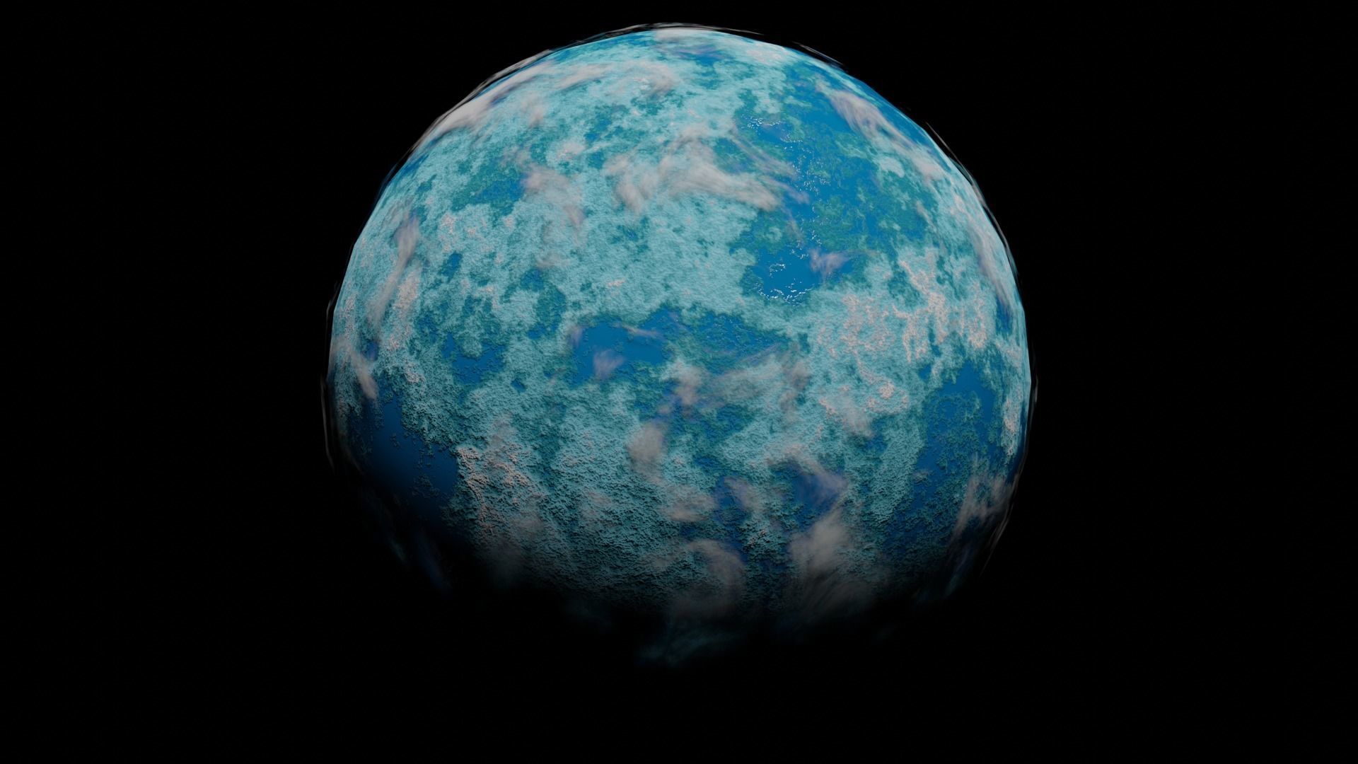 Ice Planet Low-poly 3D model_2