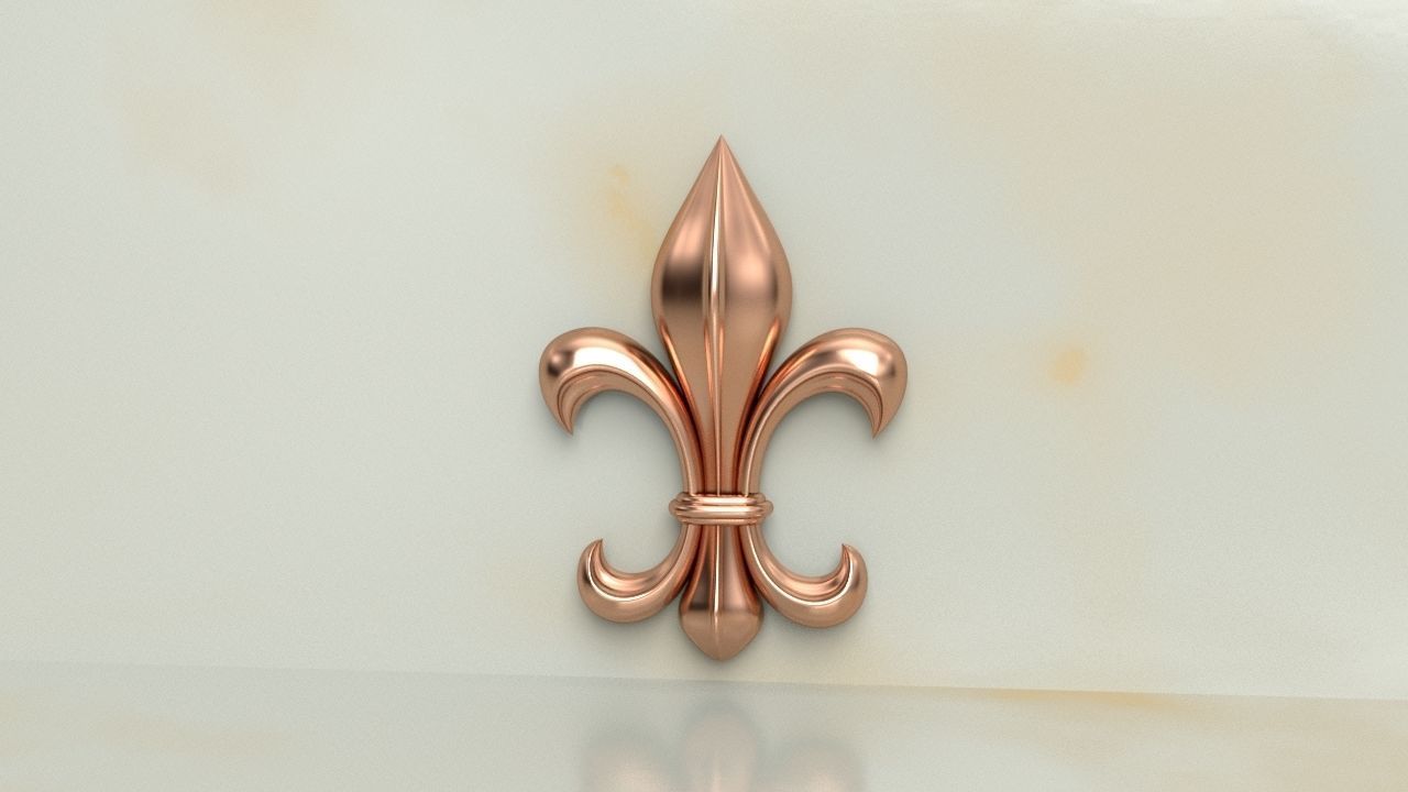 Fleur De Lis 3D print model_1
