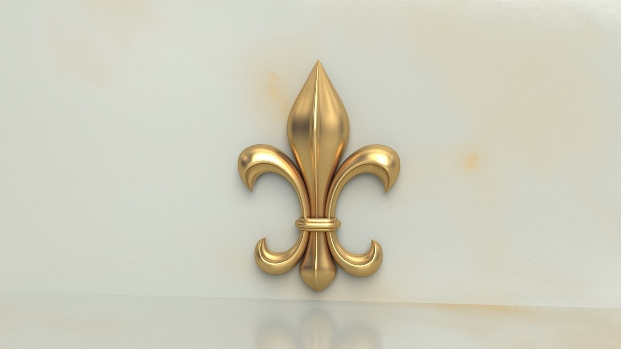 Fleur De Lis 3D print model_2