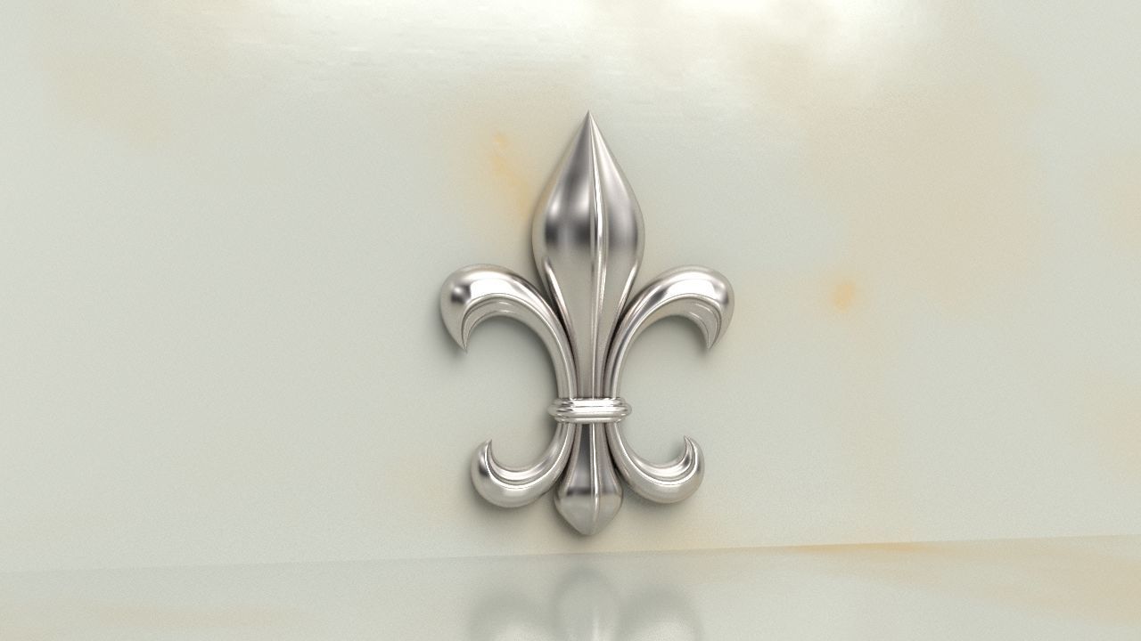 Fleur De Lis 3D print model_4