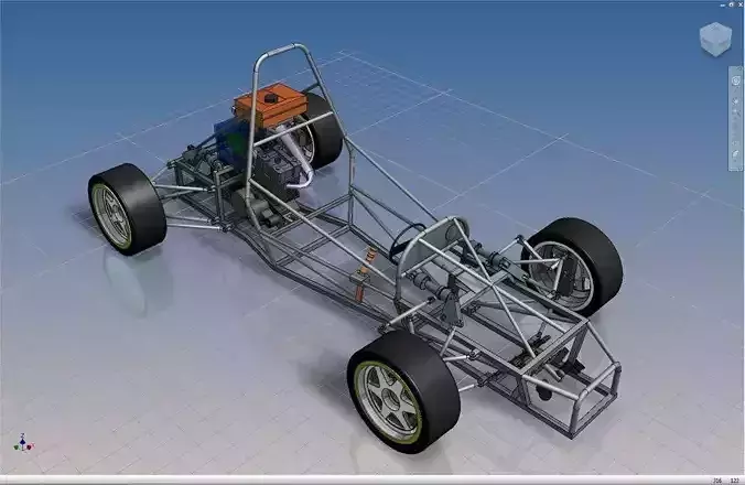 Race car - Tubular Chassis Design 3D model