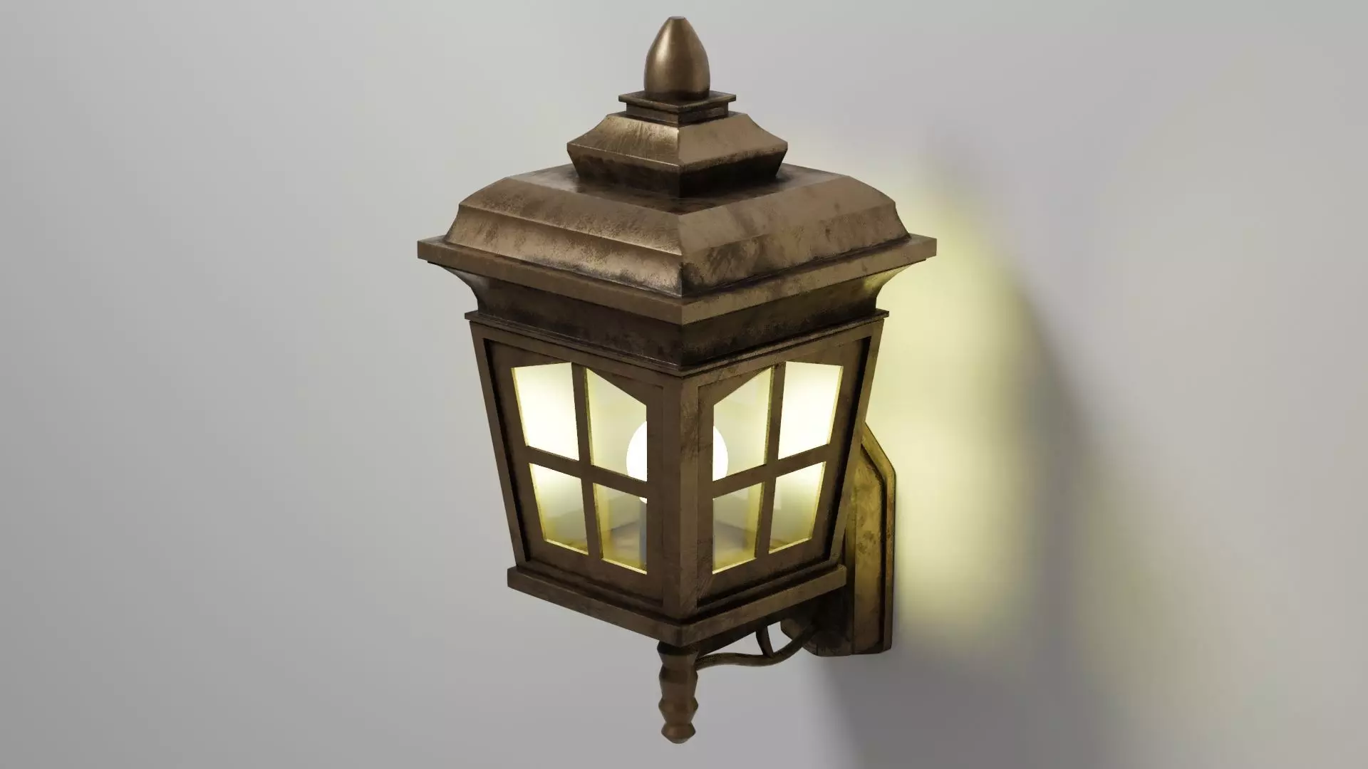 wall lamp lantern Free low-poly 3D model