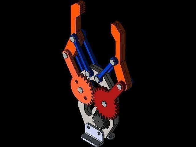 Robotic gripper and end effector 3D model