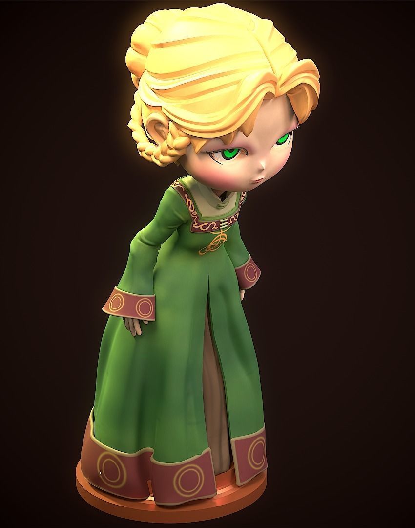 Rya  Chibi Elden ring 3D print model_4