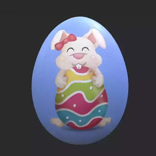 Easter Egg Bunny Blue
