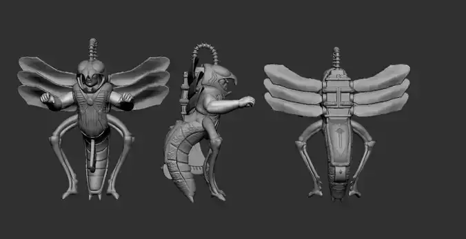 the stinger toy insect with wings 3D print model
