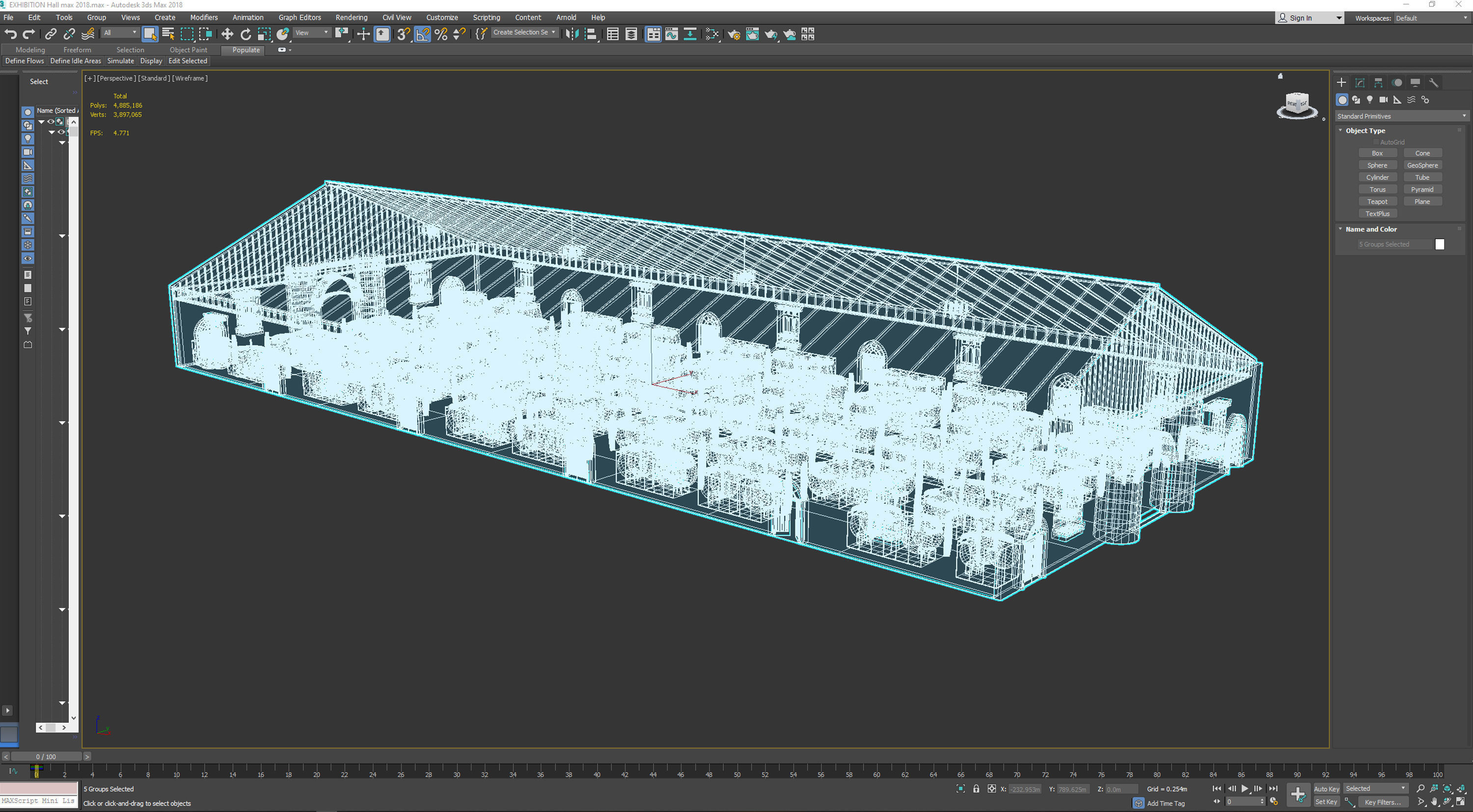 3D design for an Exhibition inside a tent 3D model_3