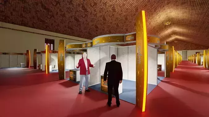 3D design for an Exhibition inside a tent