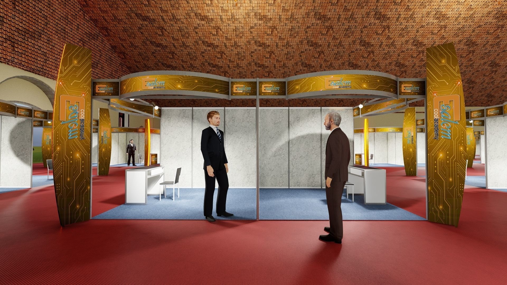 3D design for an Exhibition inside a tent 3D model_7