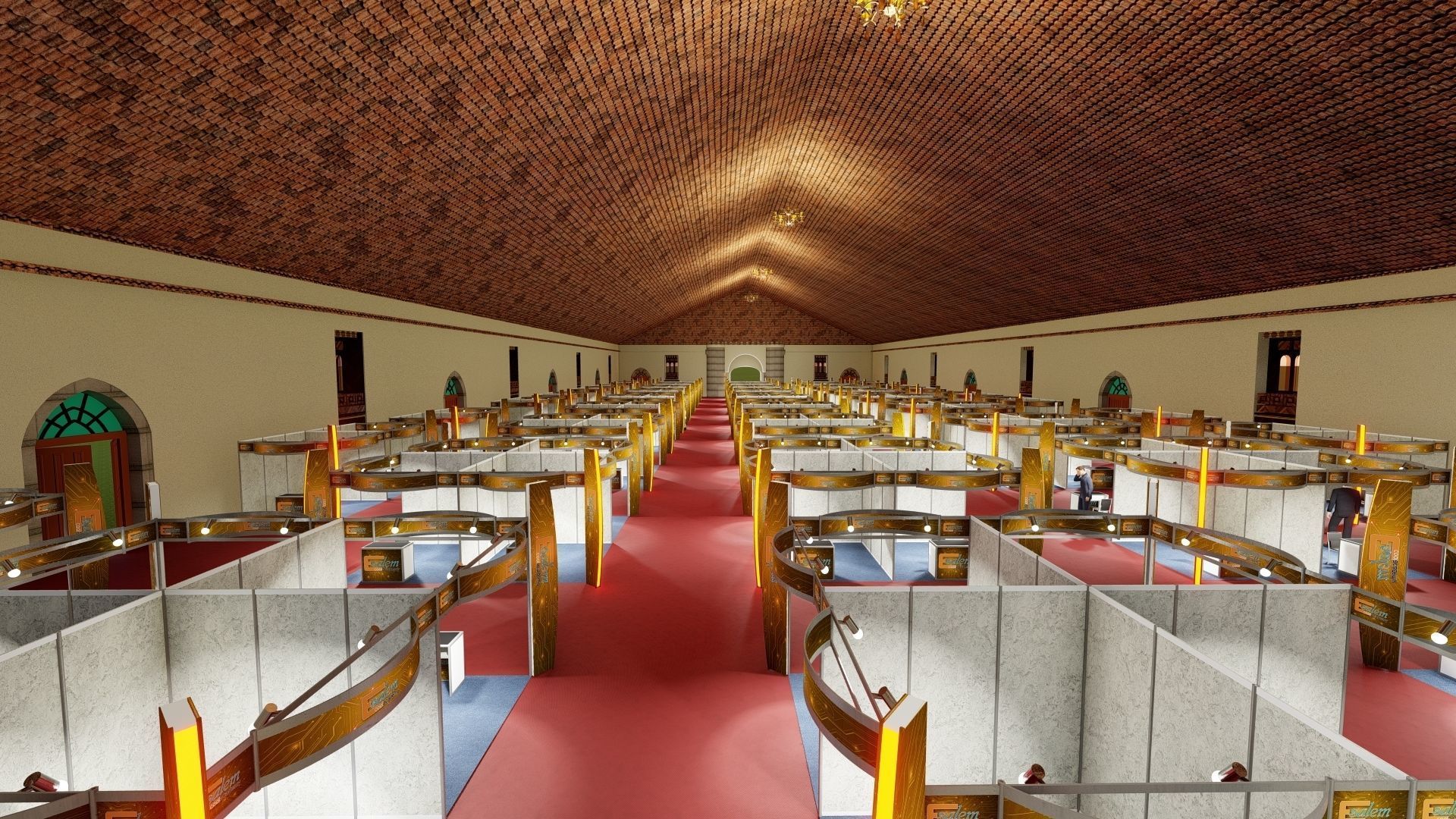 3D design for an Exhibition inside a tent 3D model_2