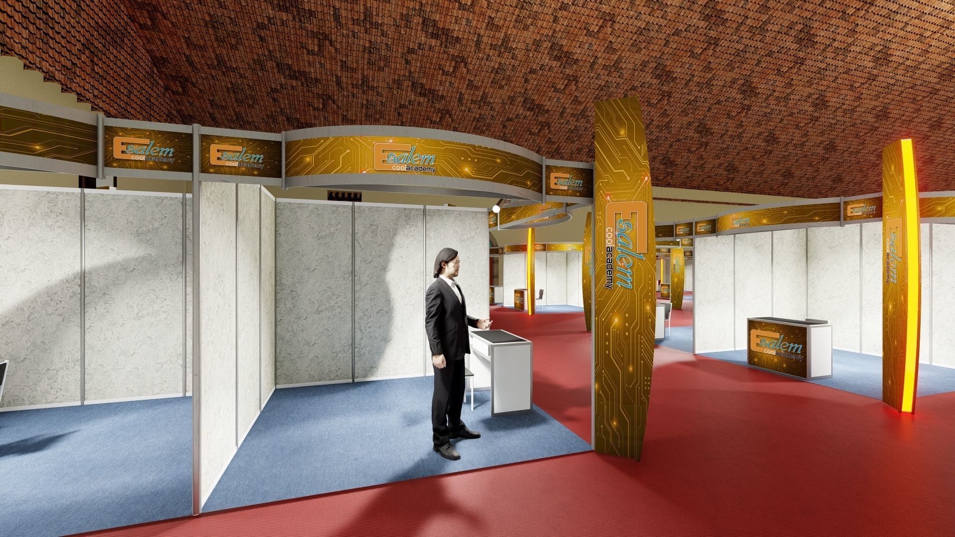 3D design for an Exhibition inside a tent 3D model_6