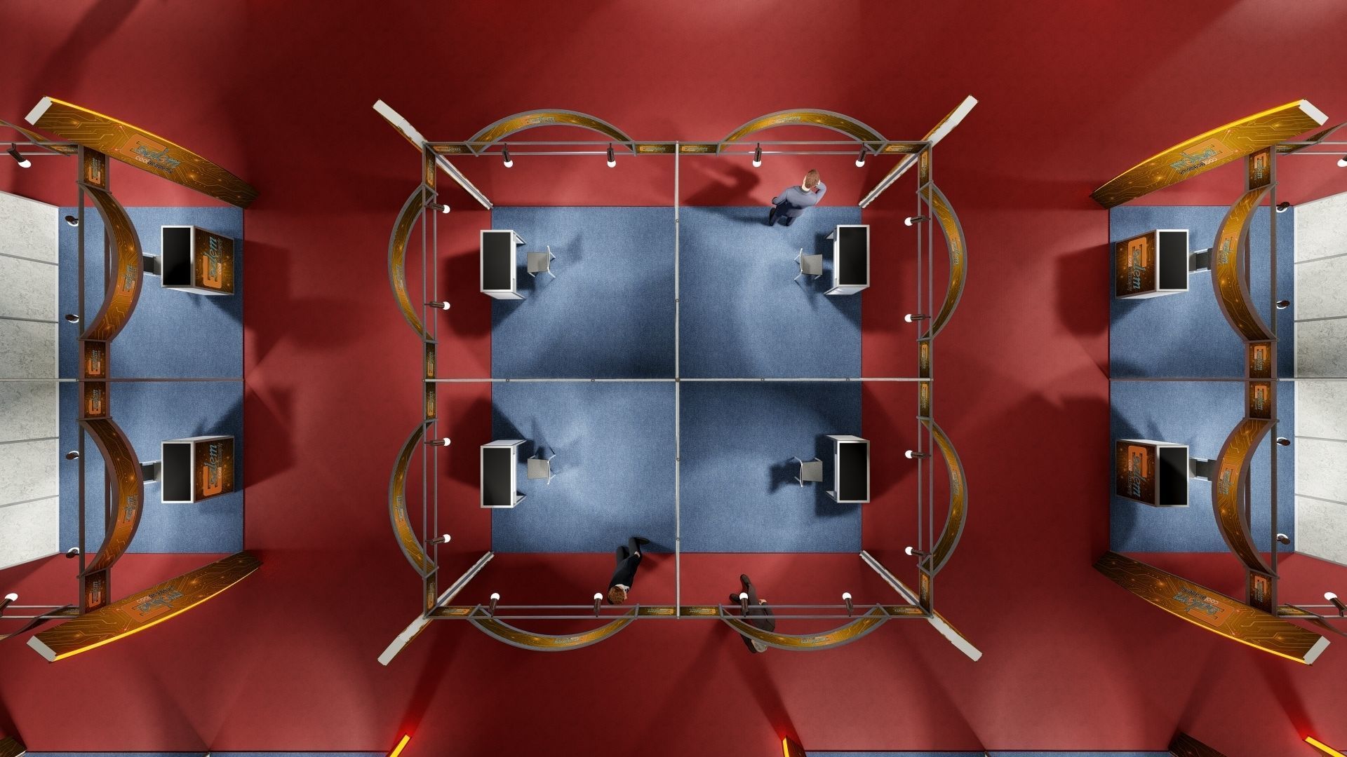 3D design for an Exhibition inside a tent 3D model_8