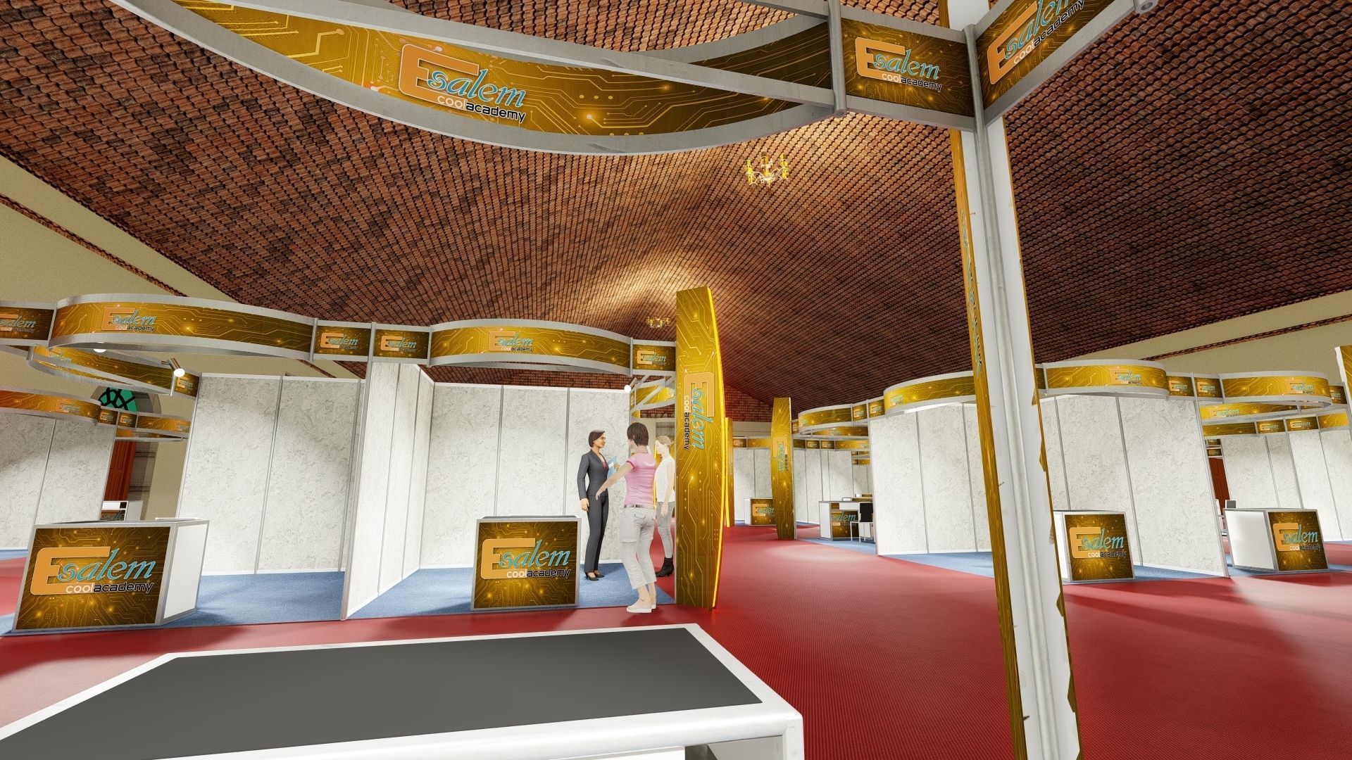 3D design for an Exhibition inside a tent 3D model_9