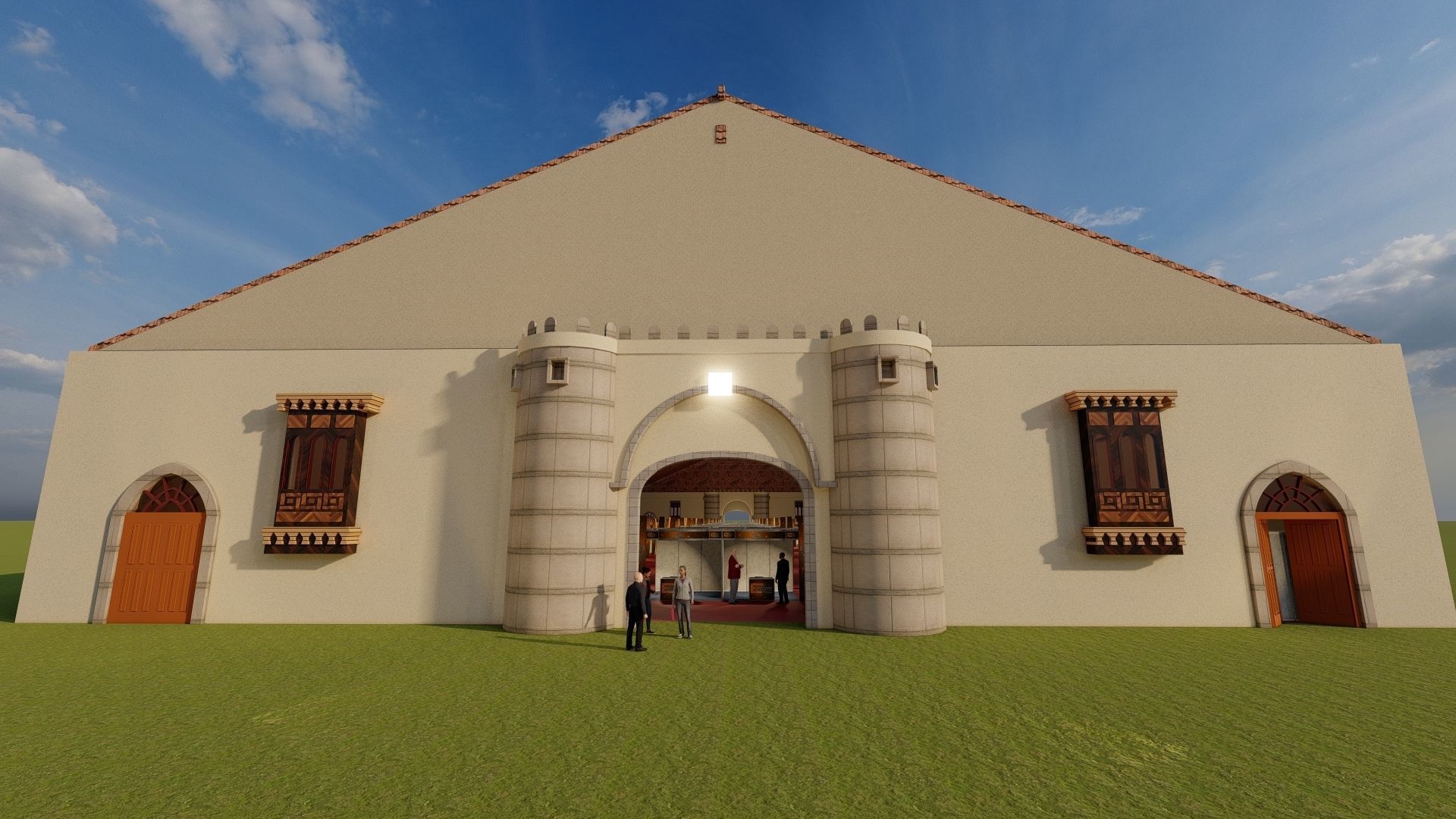 3D design for an Exhibition inside a tent 3D model_4