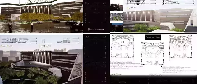 Two-dimensional and three-dimensional hospital project