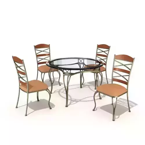 Modern Four Chair Table Set