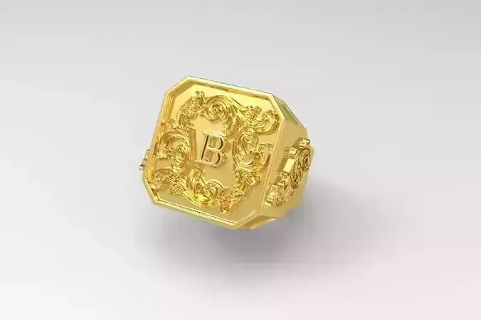 Men ring B  3D print model