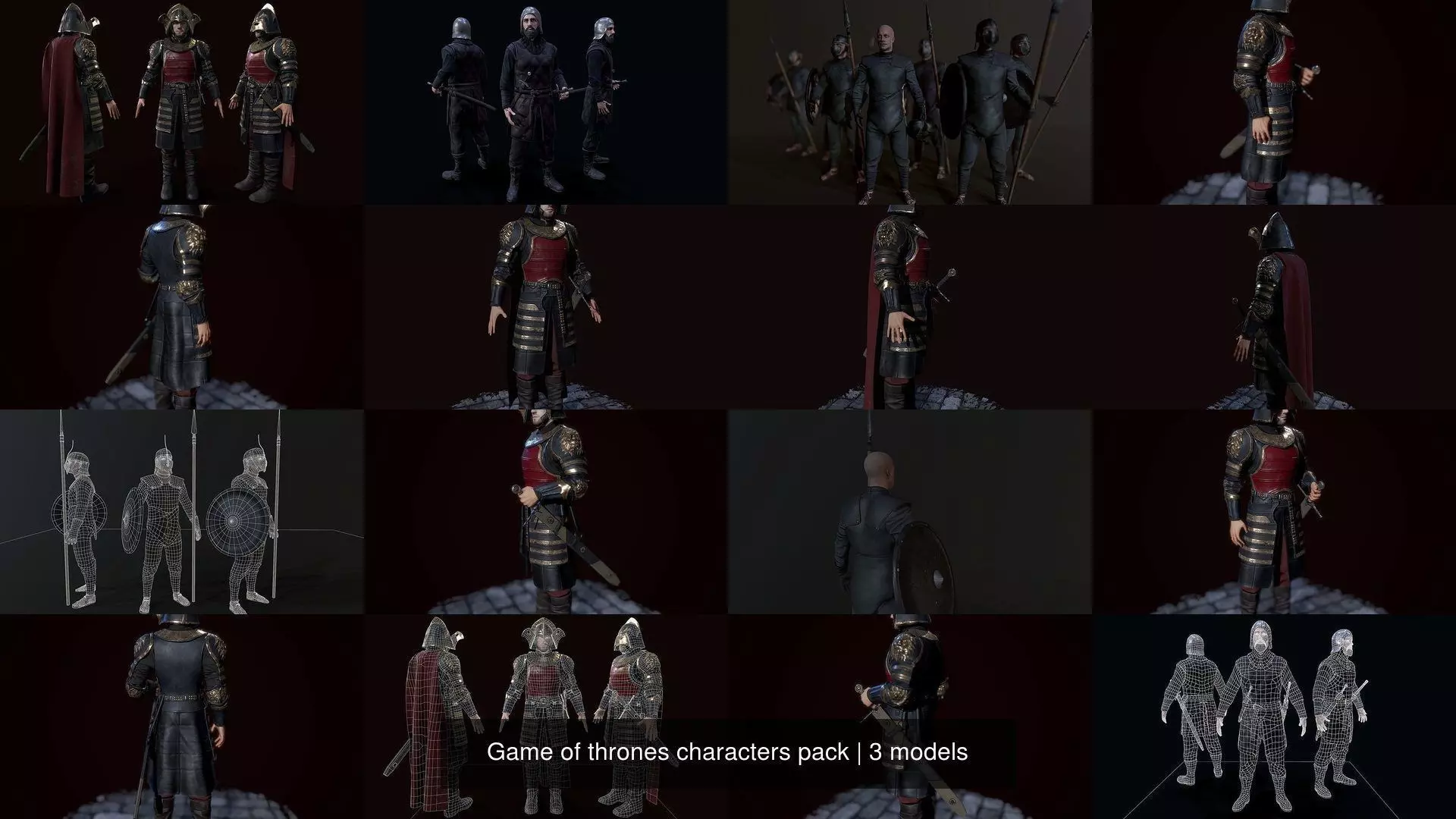 Game of thrones characters pack 3D Model Collection_0