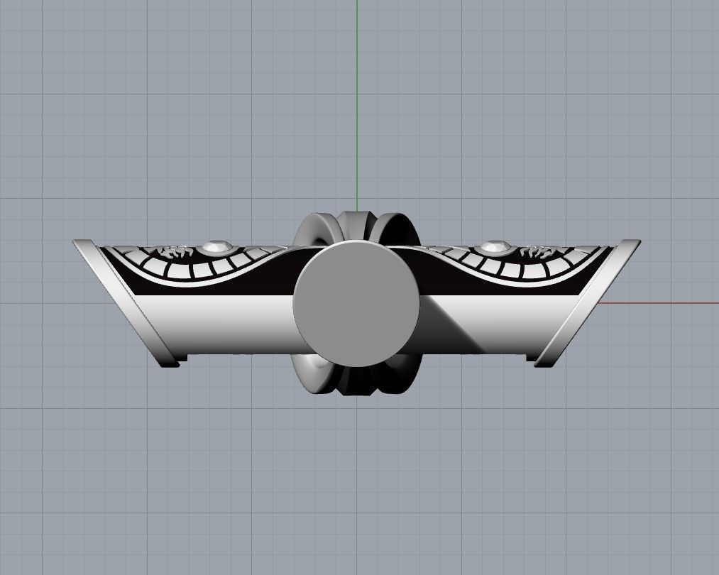 Cross-Dragons-Gems cross pendant in gold and silver 3D print model_6