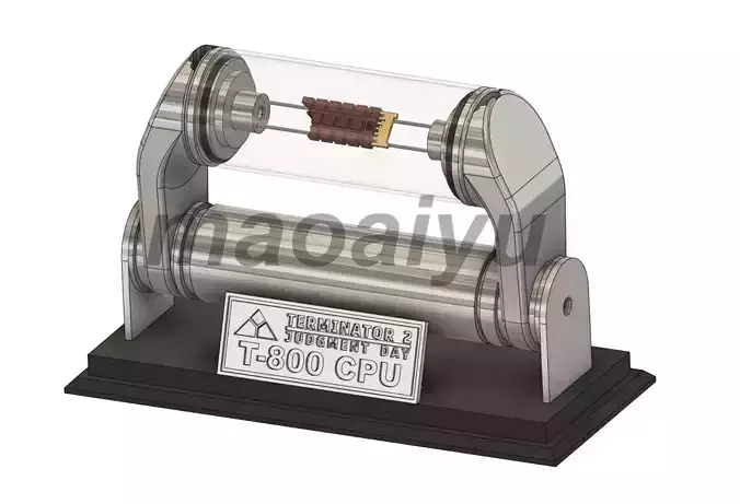 Terminator T-800 CPU Brain Chip 3D print model