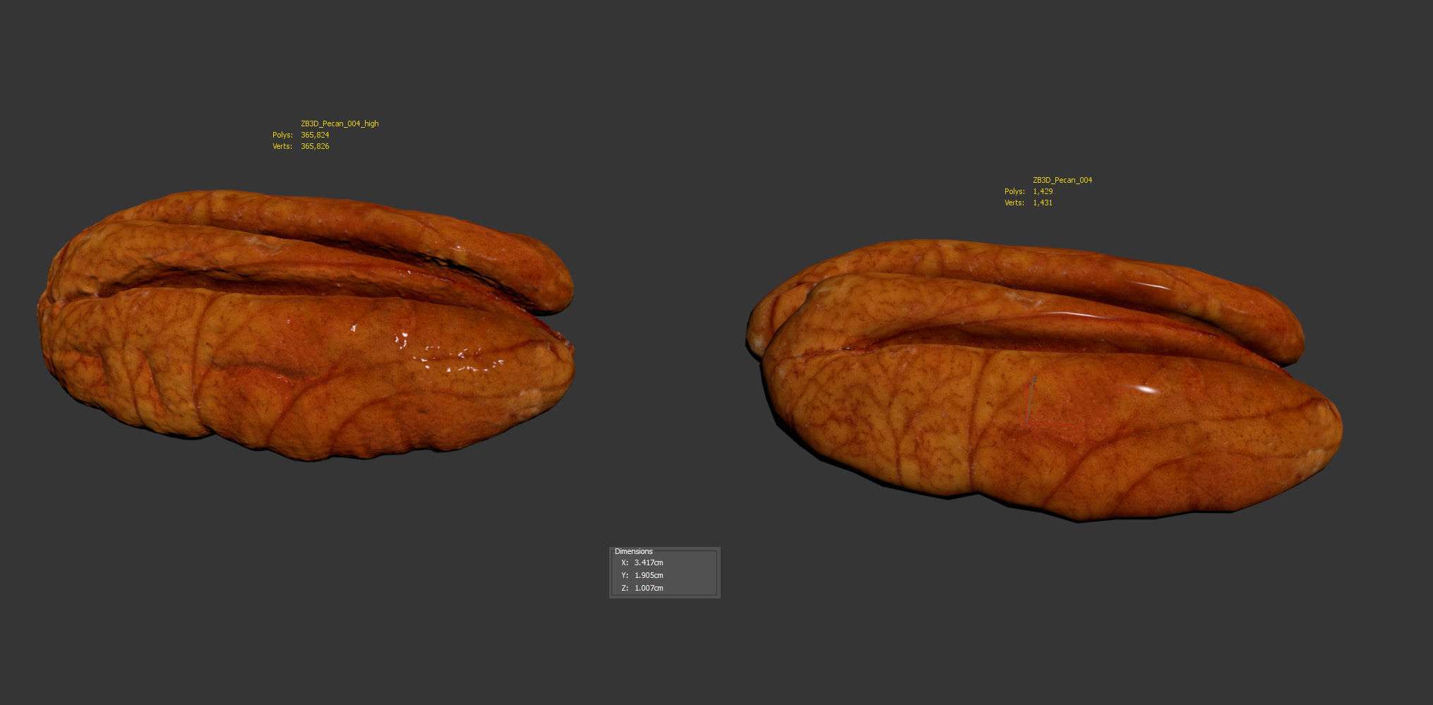 Pecan 3D model_8