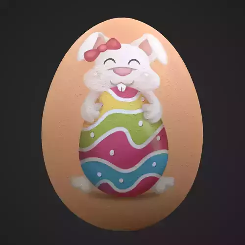 Easter Egg Bunny Orange 