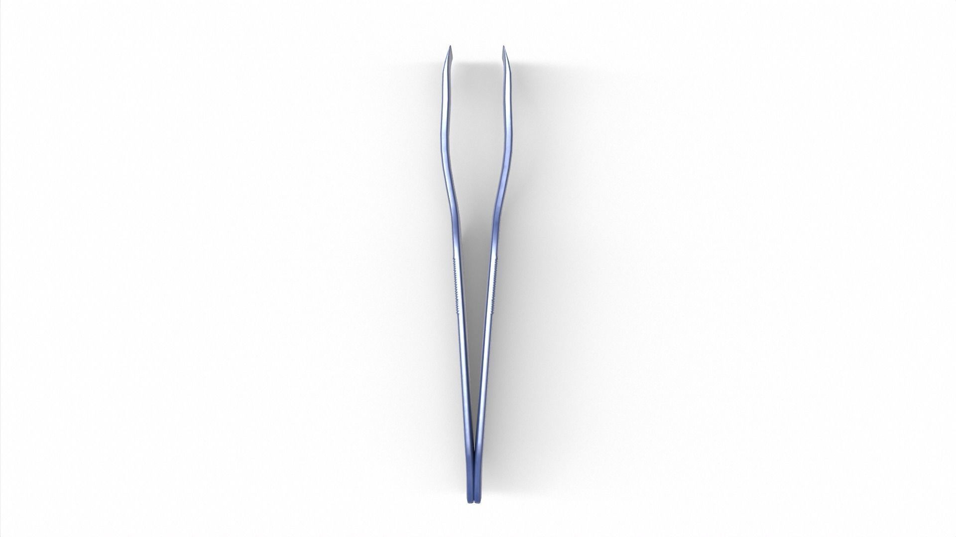 Tweezers plastic fish Low-poly 3D model_3
