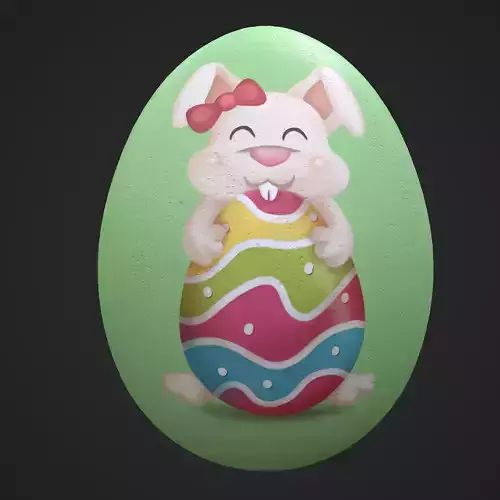 Easter Egg Bunny Green