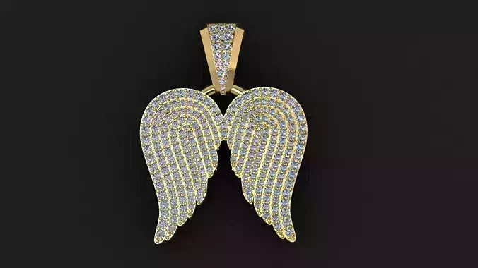 Diamond Wing Pendant 