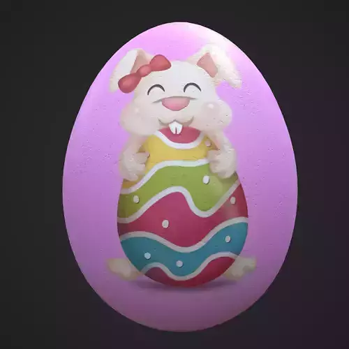 Easter Egg Bunny Pink