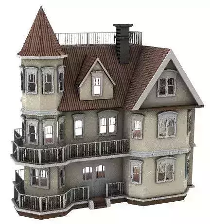 Queen Anne Victorian Dollhouse 3D print model