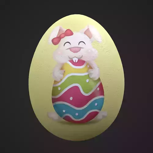 Easter Egg Bunny Yellow