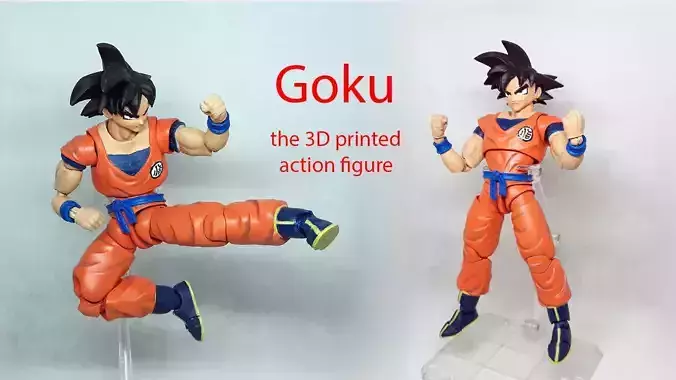 Goku  the 3D printed articulated action figure 3D print model
