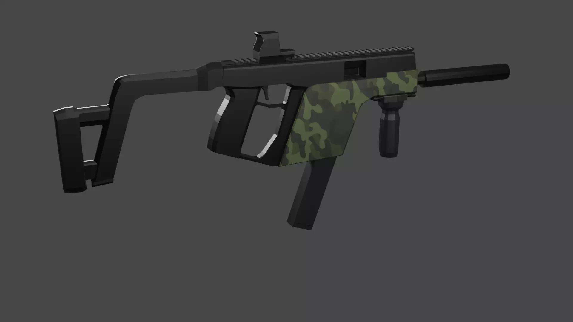 Vector Gun Free low-poly 3D model