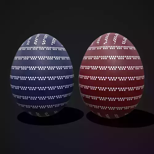 Easter Eggs Two Lined Spots 