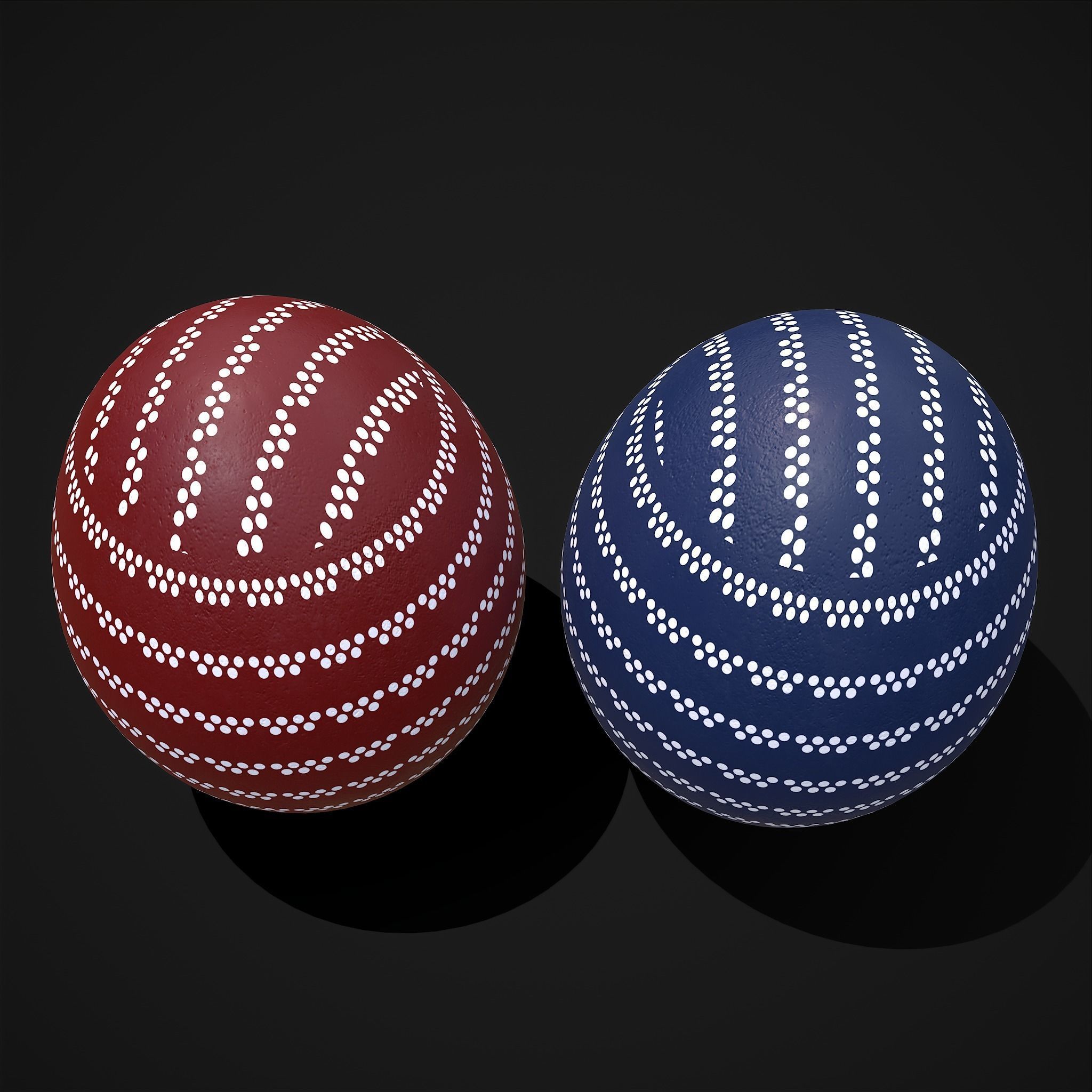 Easter Eggs Two Lined Spots Low-poly 3D model_5