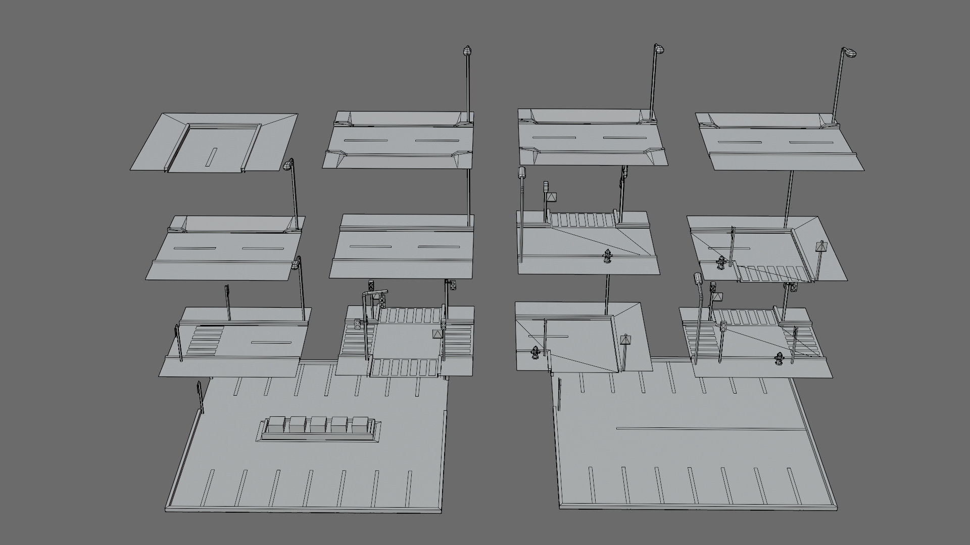 Cartoon city-1 Low-poly 3D model_39