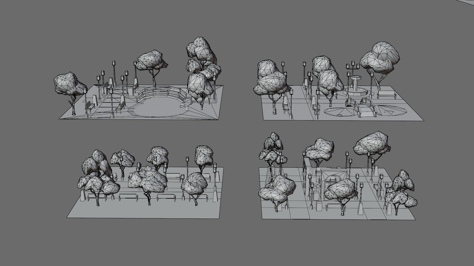 Cartoon city-1 Low-poly 3D model_37